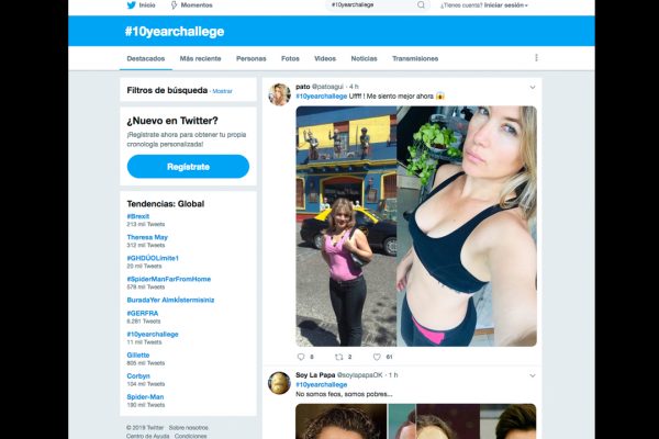 Varios famosos se han unido al nuevo reto viral que consiste en subir una foto actual y una de hace 10 años