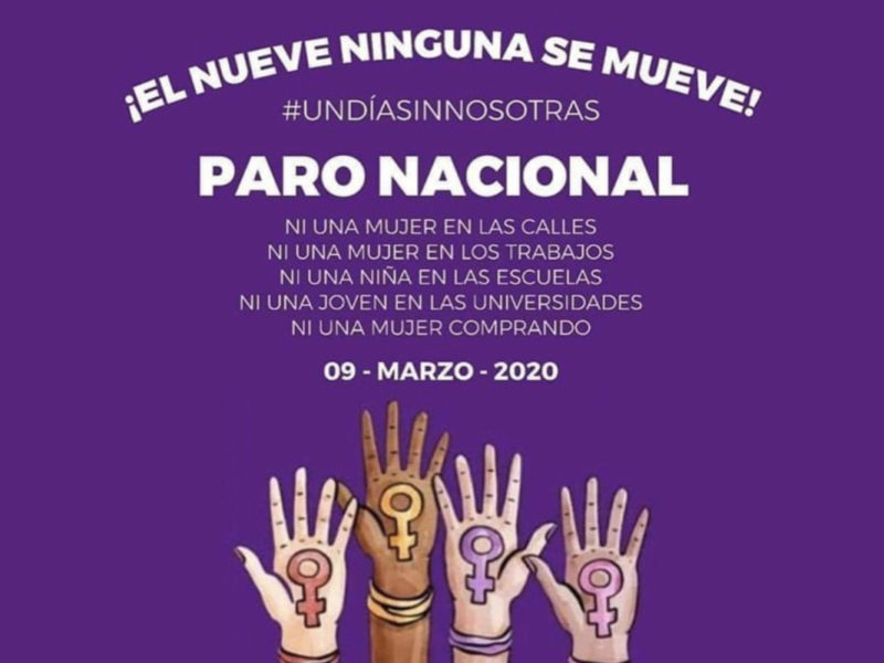 Los colectivos feministas convocan a las mujeres a quedarse en sus casas y no consumir nada el lunes 9 de marzo.