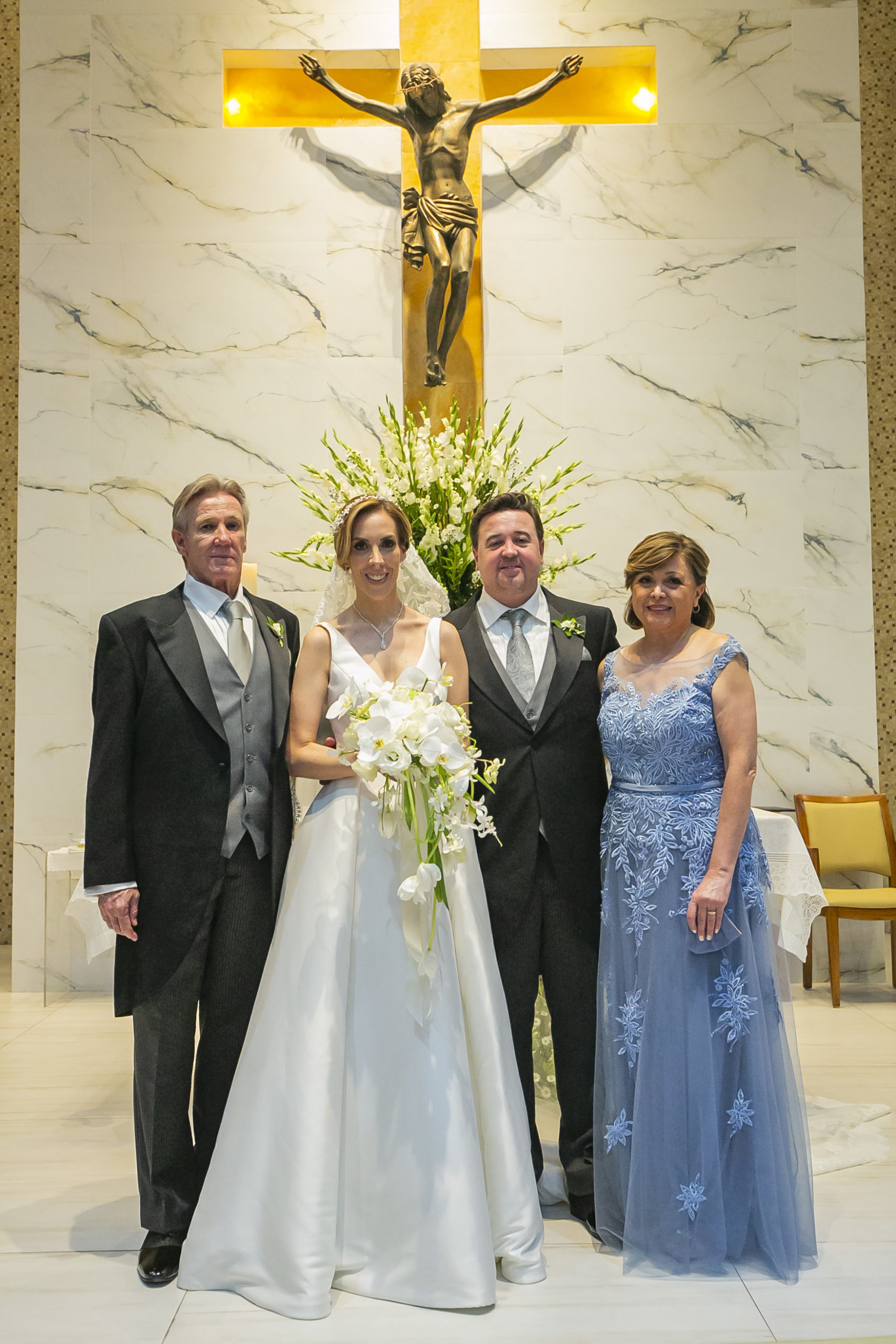 Papás del novio, Collins Camp Bennett y Joannie Aguirre de Camp.