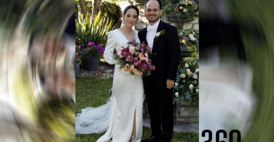 Miriam Rubio Flores y Juan Bautista de la Garza Garza, contrajeron matrimonio, en La Casa de Arriba.