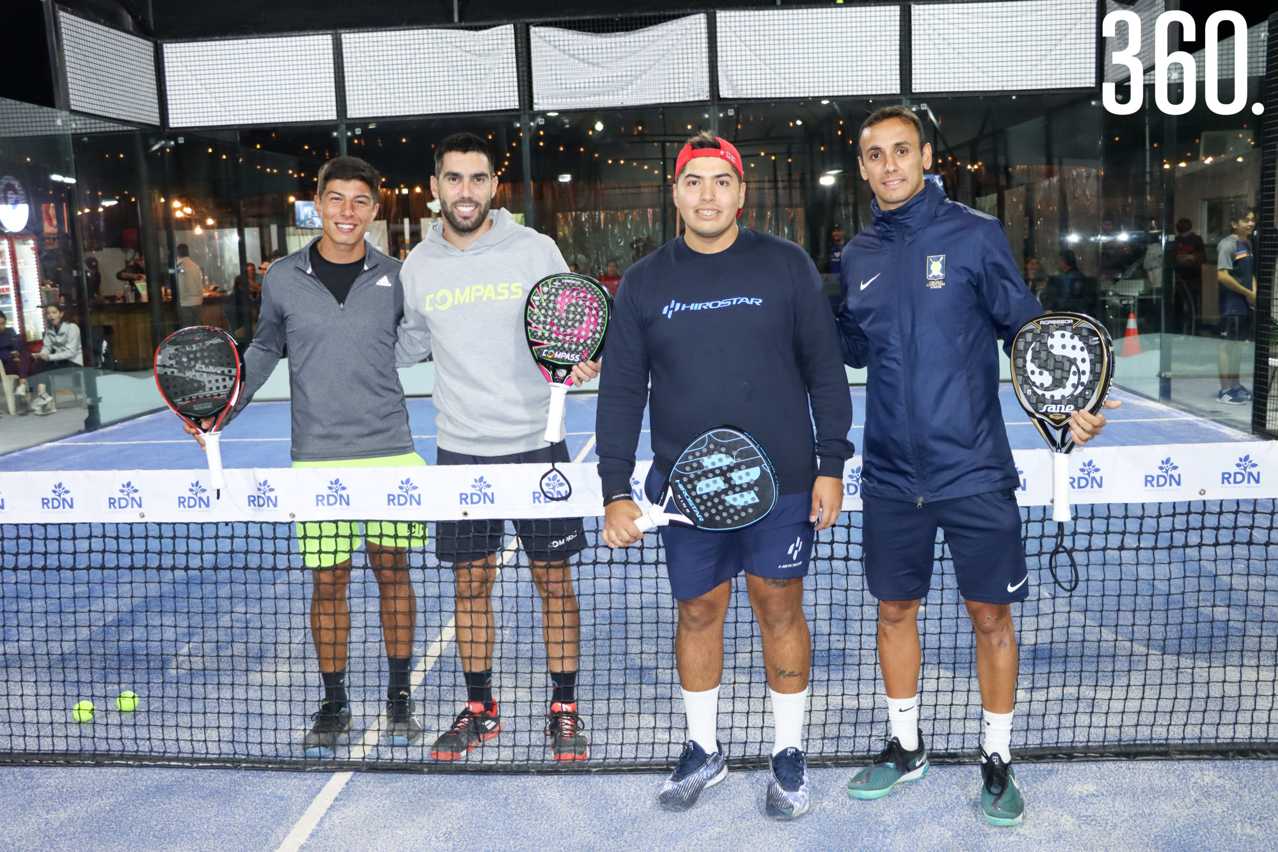 Germán Laciart, Agustín Torre, Leonel Aguirre y Juan Restivo, profesionales.