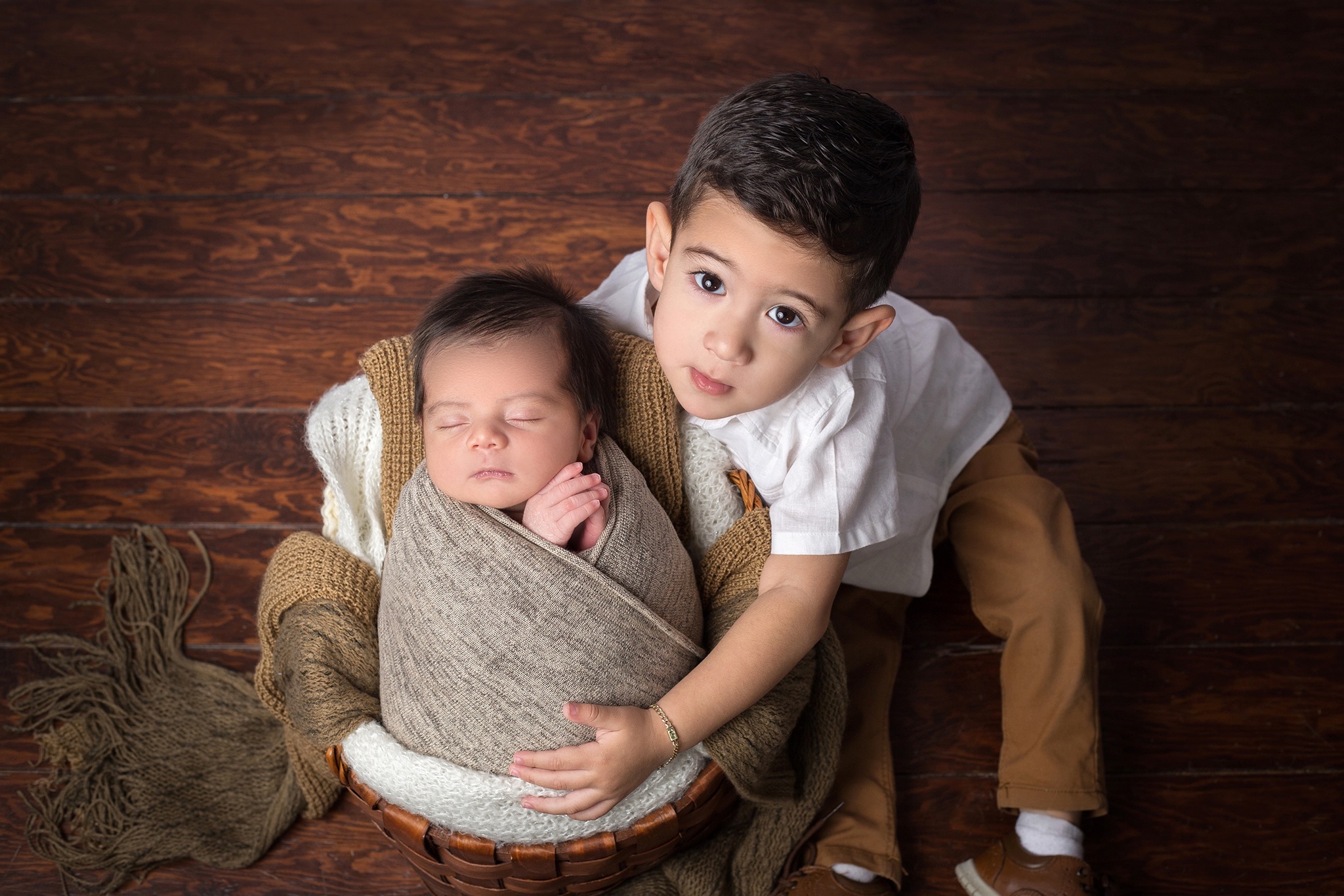 Mauricio con su hermano Andrés.