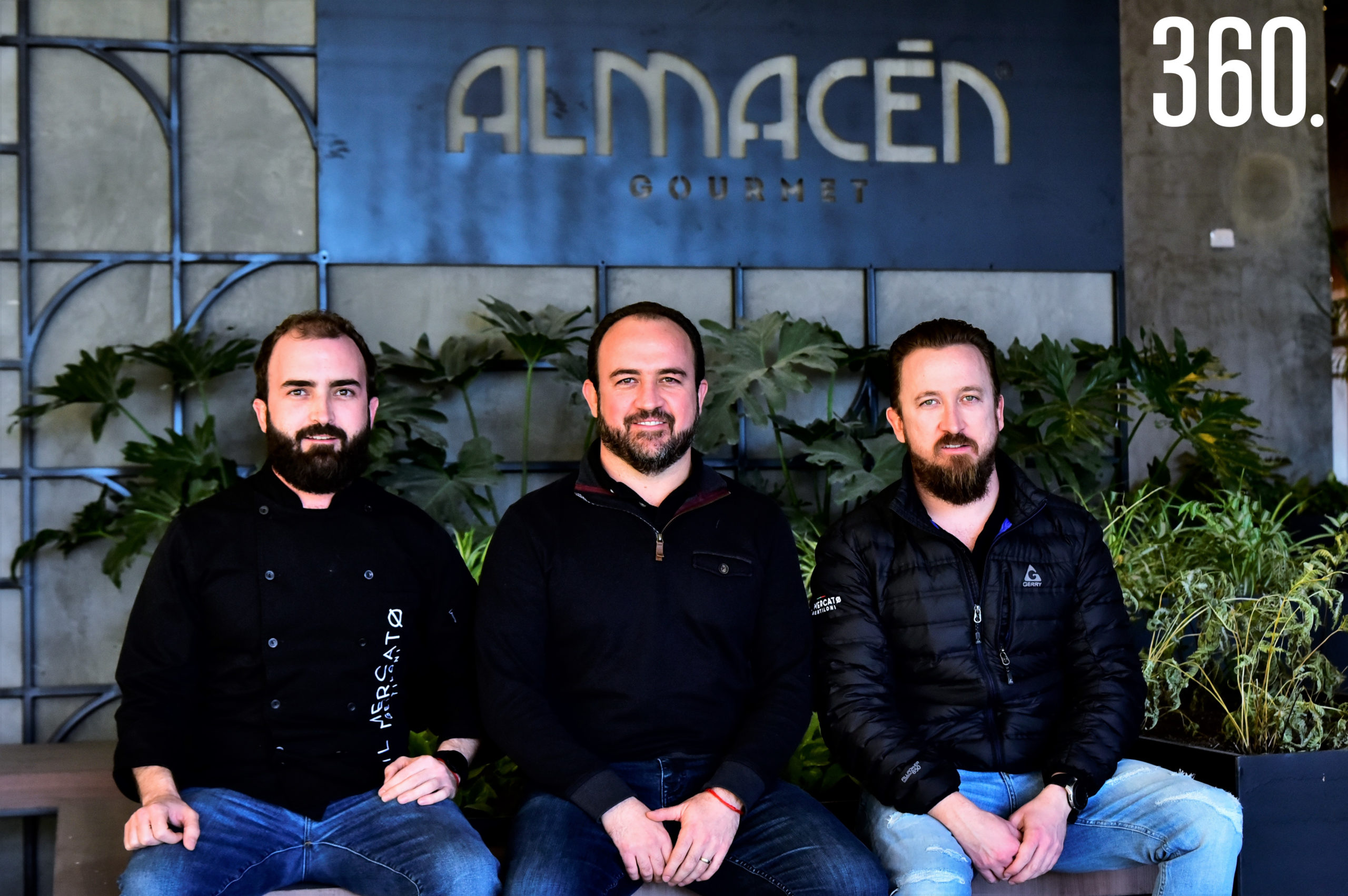 Los hermanos Pedro, Blas y Fabio Gentiloni Arizpe en Almacén Gourmet.