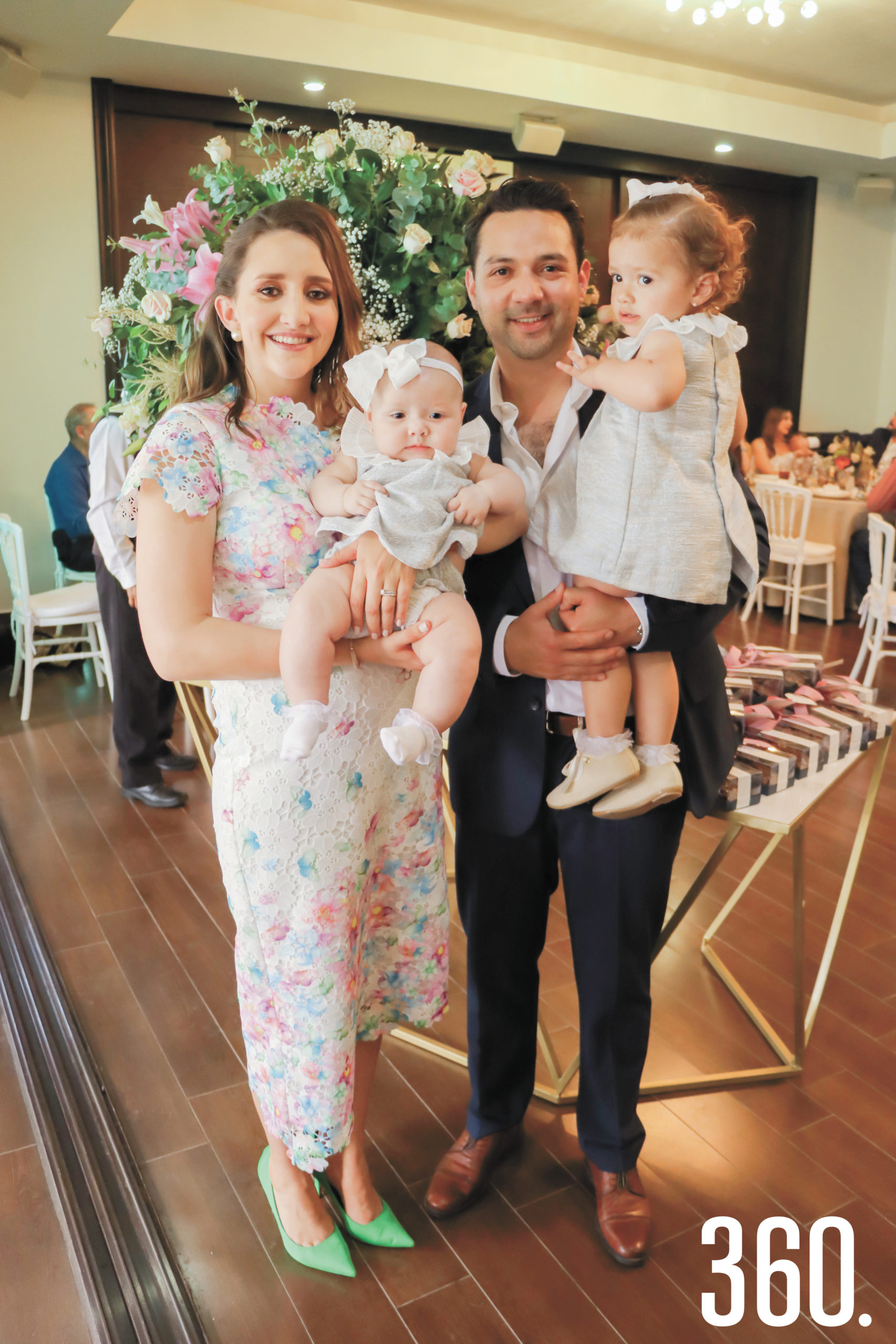 Roberta con sus papás y su hermana, Lorena Elizondo, Gerardo López y Loretta López.