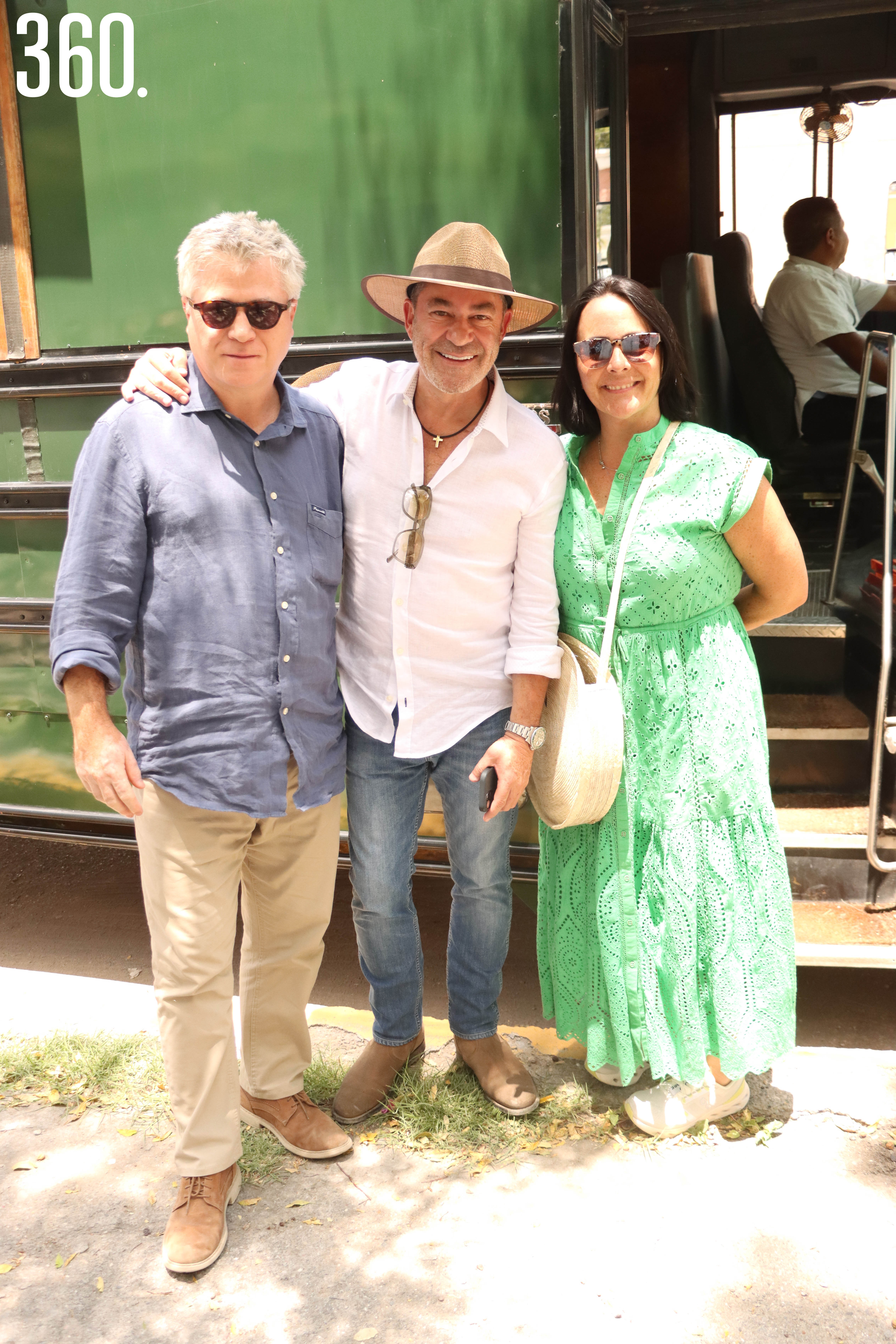 Jorge Pedroza, Carlos Carrera y Natalia Pedroza.