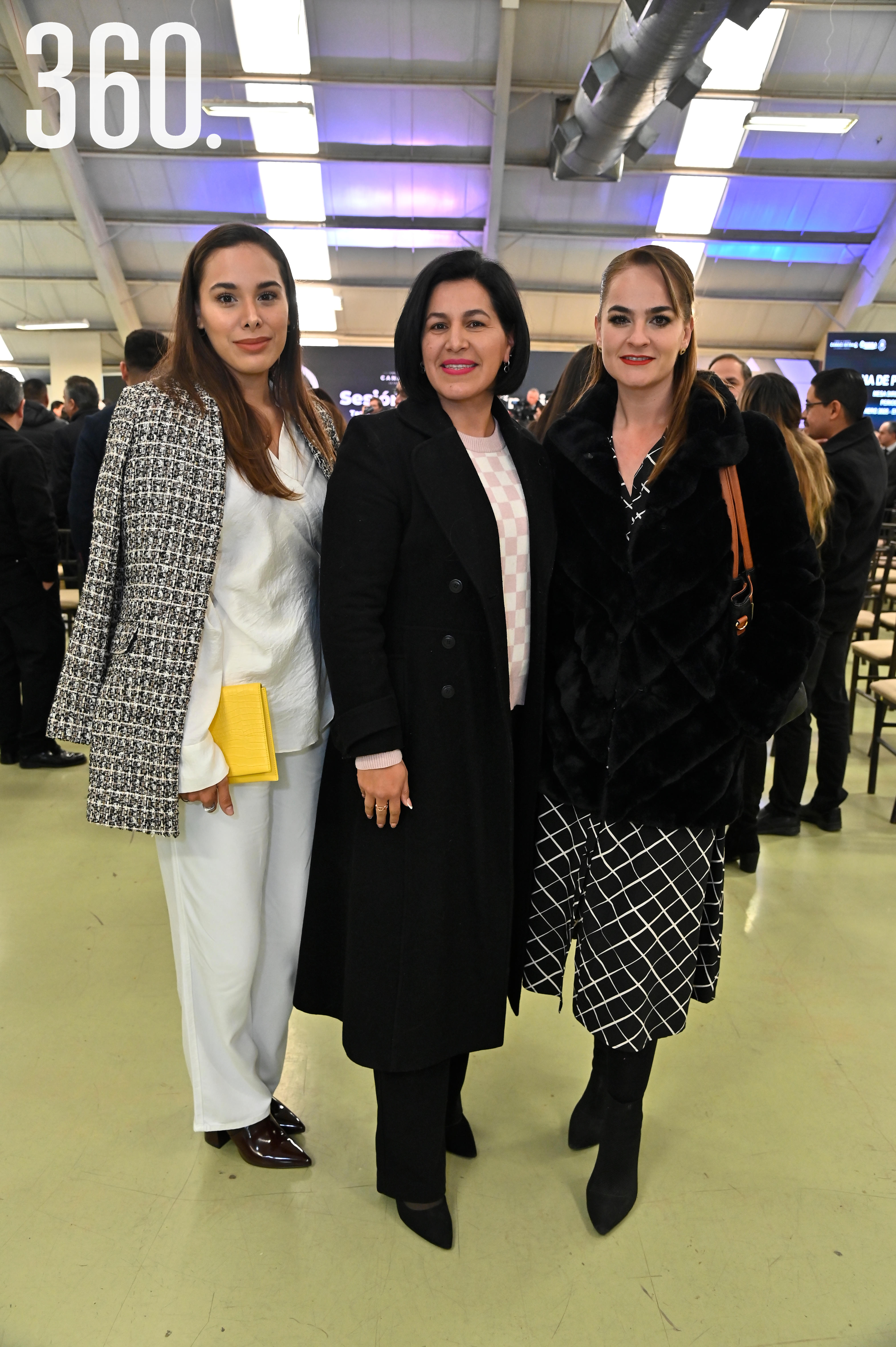 Claudia Prado, Gloria López y Marcelia Martínez.
