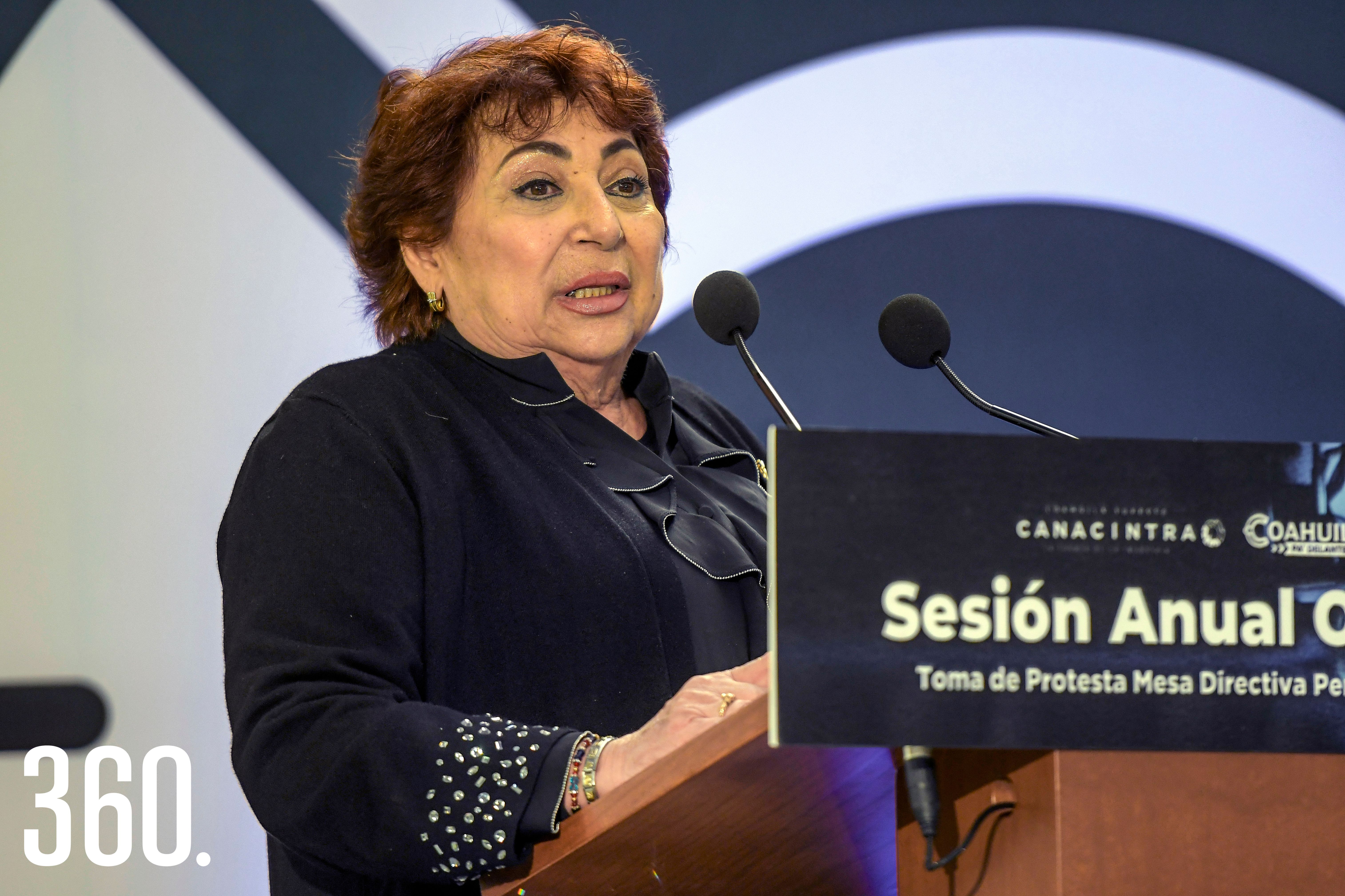 Esperanza Ortega, presidenta nacional de CANACINTRA.
