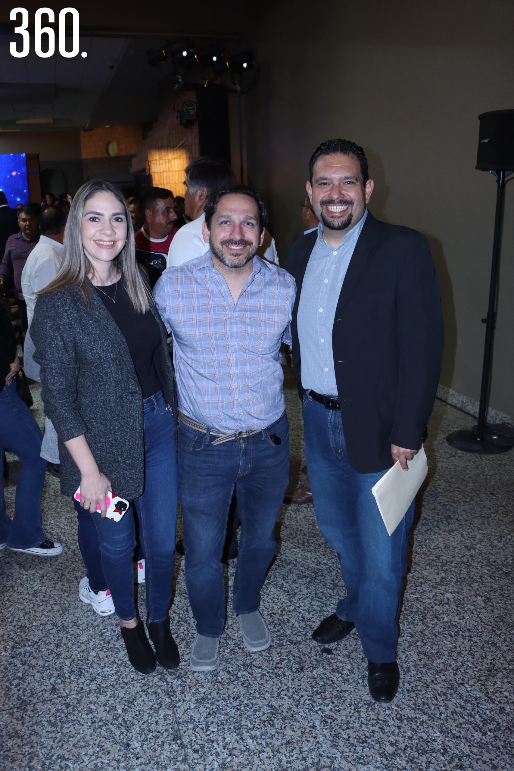 Paola Bretón, Javier Borrego y Abraham González.